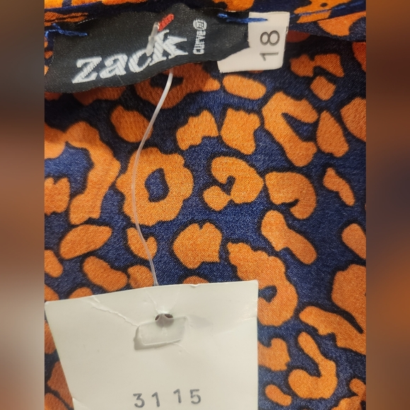 ASOS | John Zack Tall Women-s plunge front skater dress leopard Plus Size 18 NWT - Picture 9 of 10